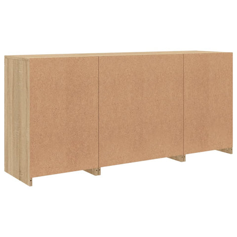 vidaXL Sideboard with LED Lights Sonoma Oak 142.5x37x67 cm