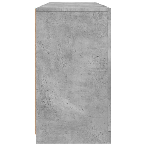 vidaXL Sideboard with LED Lights Concrete Grey 142.5x37x67 cm