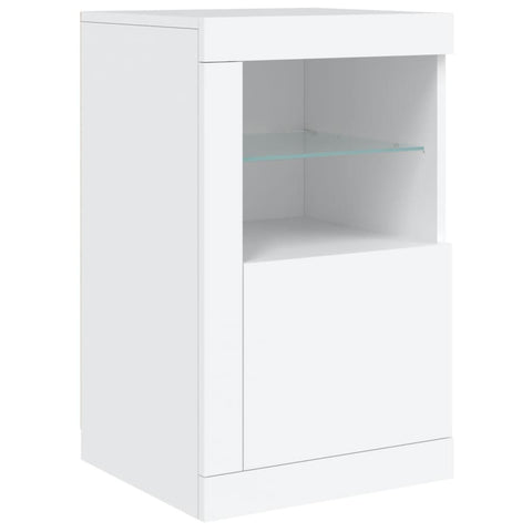 vidaXL Sideboard with LED Lights White 163x37x67 cm
