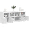 vidaXL Sideboard with LED Lights White 163x37x67 cm