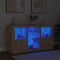 vidaXL Sideboard with LED Lights Sonoma Oak 123x37x67 cm