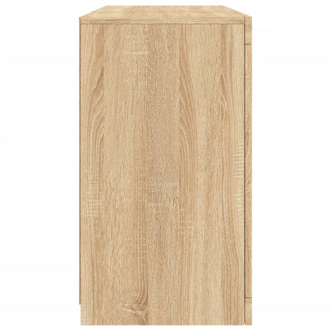 vidaXL Sideboard with LED Lights Sonoma Oak 123x37x67 cm
