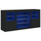 vidaXL Sideboard with LED Lights Black 142.5x37x67 cm