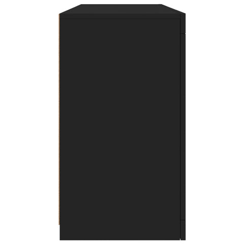 vidaXL Sideboard with LED Lights Black 142.5x37x67 cm
