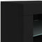 vidaXL Sideboard with LED Lights Black 142.5x37x67 cm