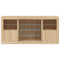 vidaXL Sideboard with LED Lights Sonoma Oak 142.5x37x67 cm