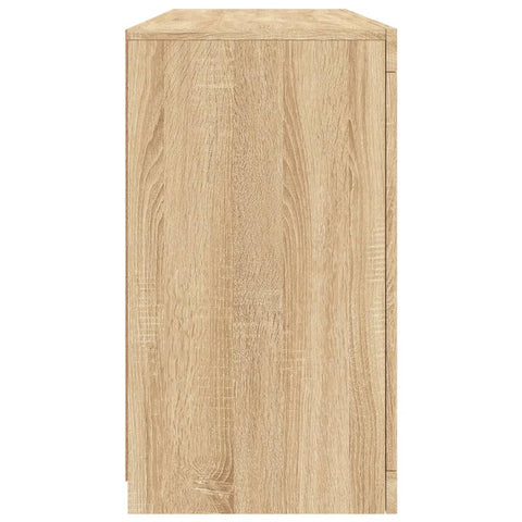 vidaXL Sideboard with LED Lights Sonoma Oak 142.5x37x67 cm