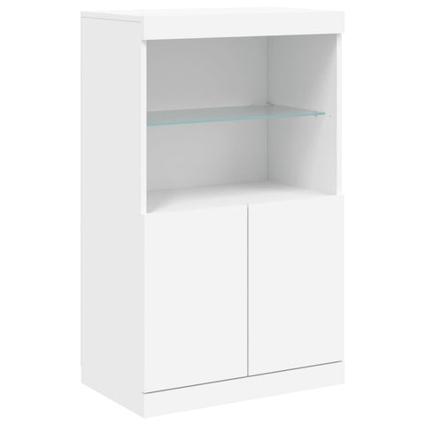 vidaXL Sideboards with LED Lights 3 pcs White Engineered Wood