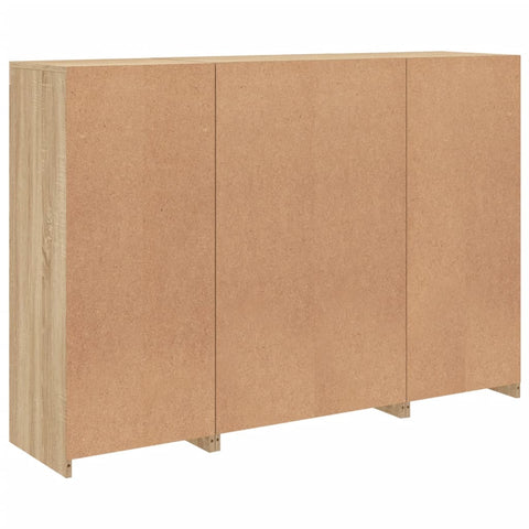 vidaXL Sideboards with LED Lights 3 pcs Sonoma Oak Engineered Wood