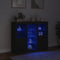 vidaXL Sideboards with LED Lights 3 pcs Black Engineered Wood