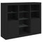 vidaXL Sideboards with LED Lights 3 pcs Black Engineered Wood