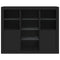 vidaXL Sideboards with LED Lights 3 pcs Black Engineered Wood