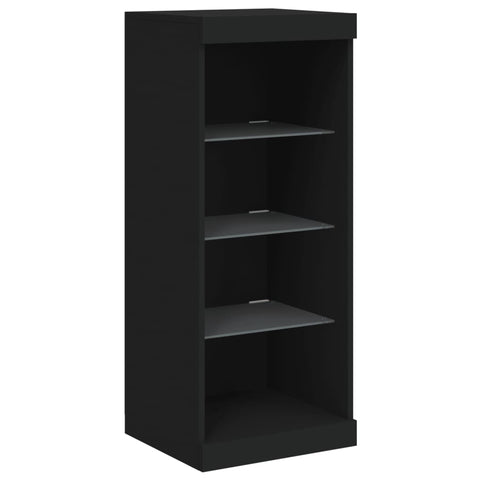 vidaXL Sideboards with LED Lights 3 pcs Black Engineered Wood