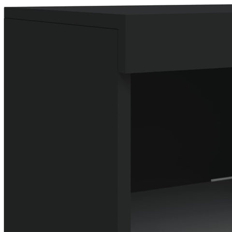 vidaXL Sideboards with LED Lights 3 pcs Black Engineered Wood