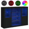 vidaXL Sideboards with LED Lights 3 pcs Black Engineered Wood