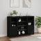 vidaXL Sideboards with LED Lights 3 pcs Black Engineered Wood