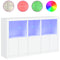 vidaXL Sideboard with LED Lights White 162x37x100 cm