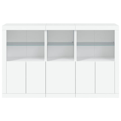 vidaXL Sideboard with LED Lights White 162x37x100 cm