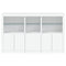 vidaXL Sideboard with LED Lights White 162x37x100 cm