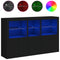 vidaXL Sideboard with LED Lights Black 162x37x100 cm