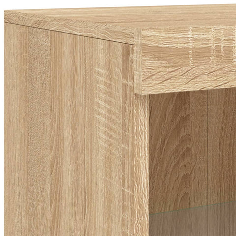 vidaXL Sideboard with LED Lights Sonoma Oak 162x37x100 cm