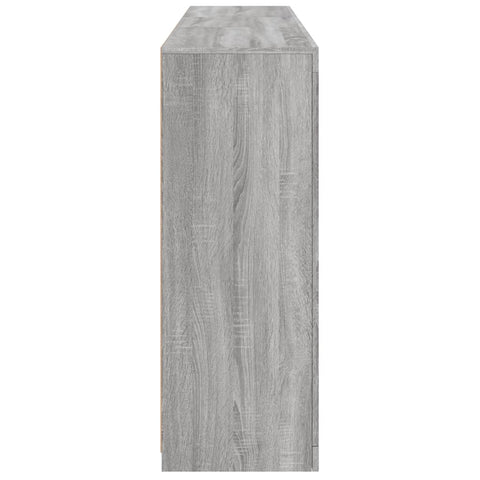 vidaXL Sideboard with LED Lights Grey Sonoma 162x37x100 cm