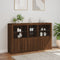 vidaXL Sideboard with LED Lights Brown Oak 162x37x100 cm