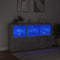 vidaXL Sideboard with LED Lights Concrete Grey 181.5x37x100 cm