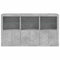 vidaXL Sideboard with LED Lights Concrete Grey 181.5x37x100 cm