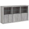 vidaXL Sideboard with LED Lights Grey Sonoma 181.5x37x100 cm