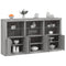 vidaXL Sideboard with LED Lights Grey Sonoma 181.5x37x100 cm