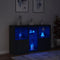 vidaXL Sideboard with LED Lights Black 162x37x100 cm