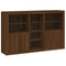 vidaXL Sideboard with LED Lights Brown Oak 162x37x100 cm