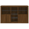 vidaXL Sideboard with LED Lights Brown Oak 162x37x100 cm