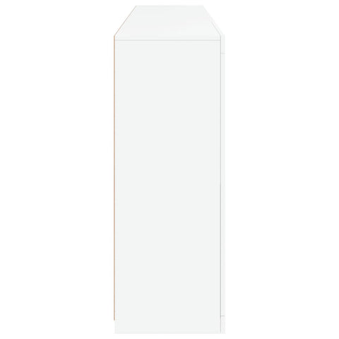 vidaXL Sideboard with LED Lights White 181.5x37x100 cm