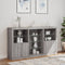 vidaXL Sideboard with LED Lights Grey Sonoma 181.5x37x100 cm