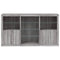 vidaXL Sideboard with LED Lights Grey Sonoma 181.5x37x100 cm