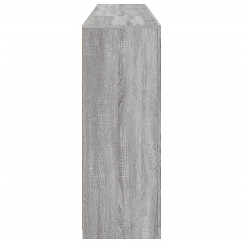 vidaXL Sideboard with LED Lights Grey Sonoma 181.5x37x100 cm