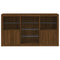 vidaXL Sideboard with LED Lights Brown Oak 181.5x37x100 cm