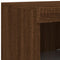 vidaXL Sideboard with LED Lights Brown Oak 181.5x37x100 cm