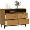 vidaXL Drawer Cabinet FLAM 110x40x80 cm Solid Wood Pine