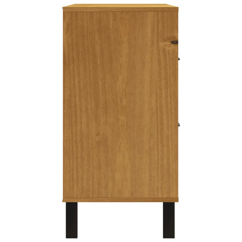 vidaXL Drawer Cabinet FLAM 110x40x80 cm Solid Wood Pine