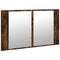 vidaXL LED Bathroom Mirror Cabinet Smoked Oak 80x12x45 cm Acrylic