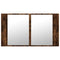 vidaXL LED Bathroom Mirror Cabinet Smoked Oak 80x12x45 cm Acrylic
