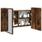 vidaXL LED Bathroom Mirror Cabinet Smoked Oak 80x12x45 cm Acrylic