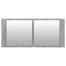 vidaXL LED Bathroom Mirror Cabinet Grey Sonoma 100x12x45 cm