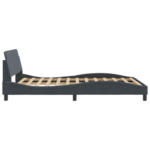 vidaXL Bed Frame "Dover" Dark Grey 135x190 cm Double Velvet
