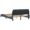 vidaXL Bed Frame "Dover" Dark Grey 135x190 cm Double Velvet