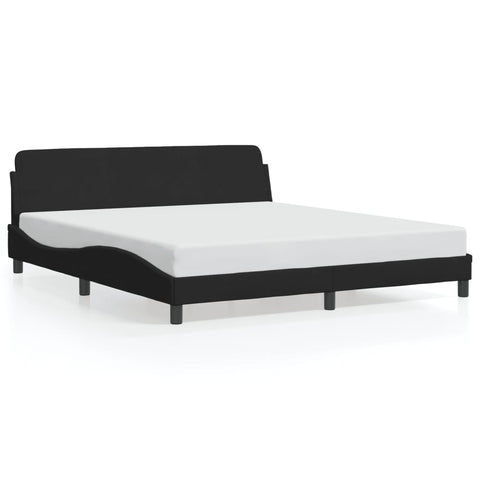 vidaXL Bed Frame without Mattress Black 180x200 cm Super King Velvet
