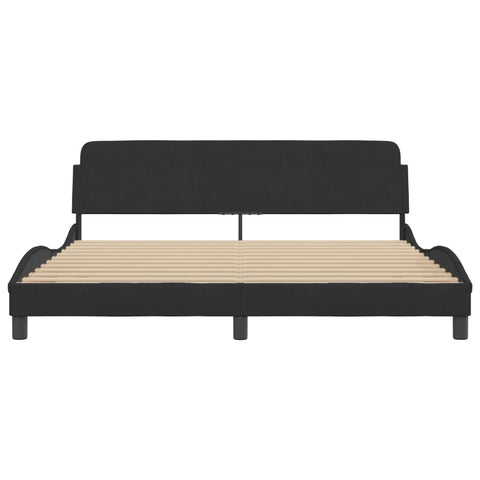 vidaXL Bed Frame without Mattress Black 180x200 cm Super King Velvet